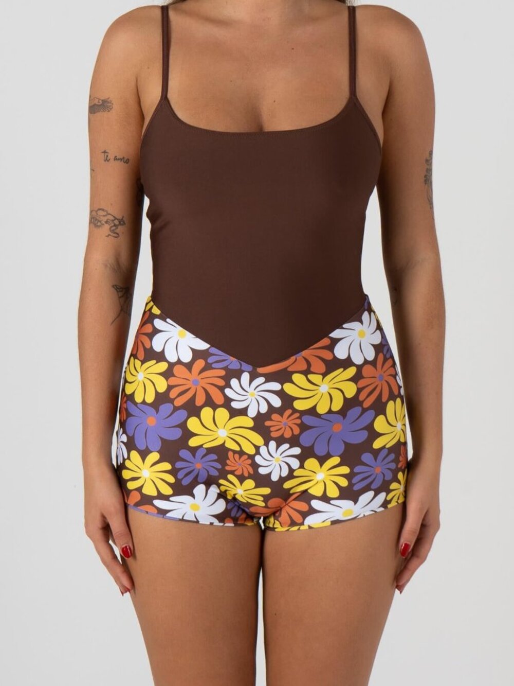 Inner Relm Holiday Surf Suit - Choc Flower - Size Large — image 7 of 8